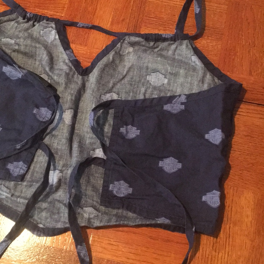 🌺TRADED🌺 Authentc HARLEY DAVIDSON chambray top - Picture 8 of 10